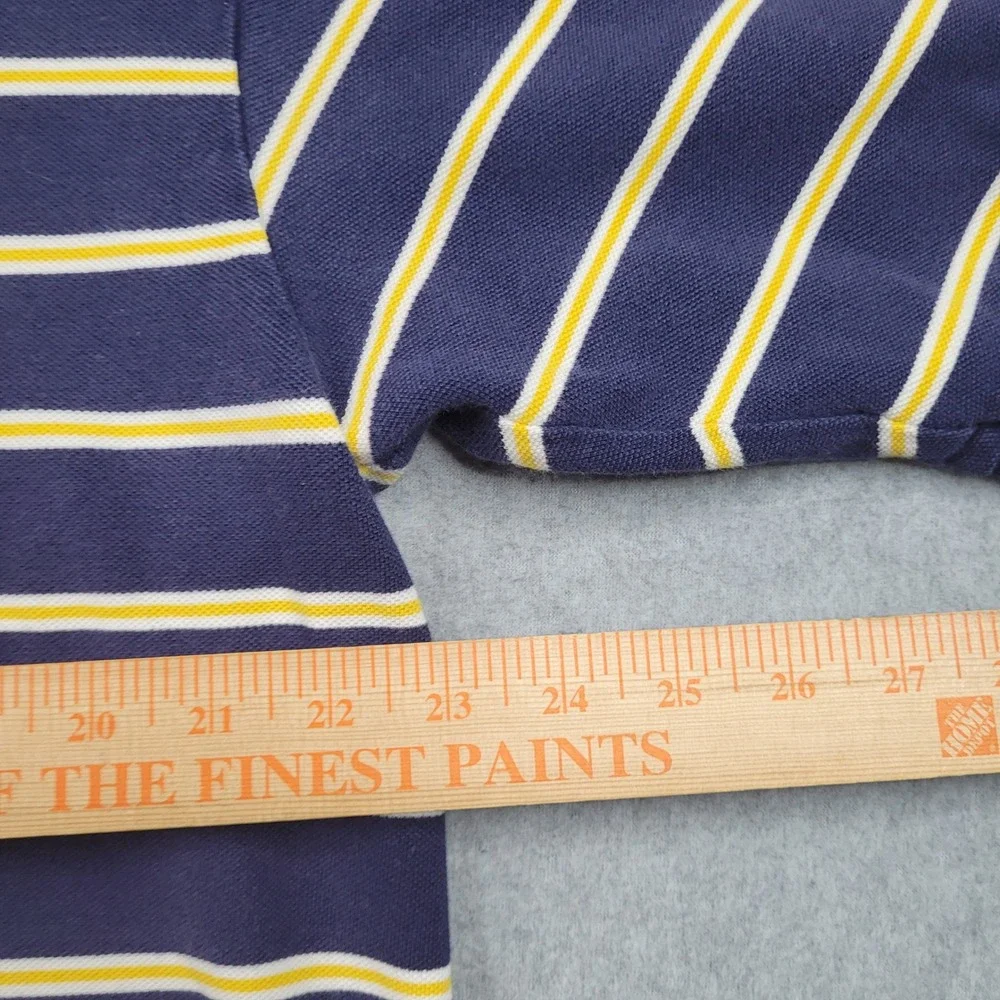 Polo Ralph Lauren Polo Shirt Mens XLT Blue Striped Short Sleeve Cotton Pique